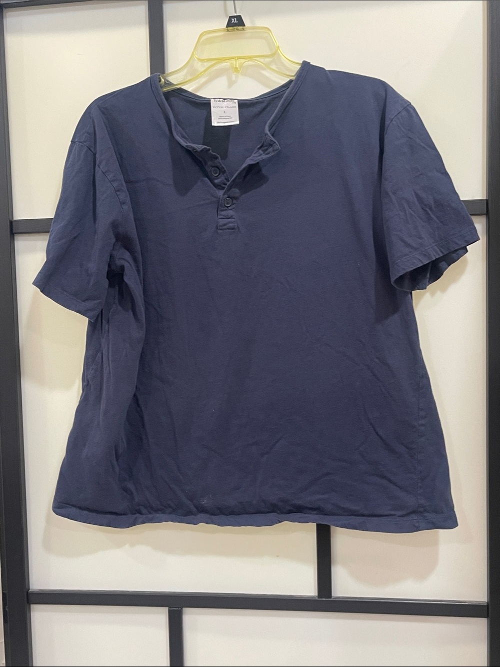 Unbranded Men's Navy Short Sleeve Henley Tee